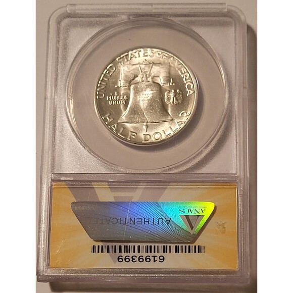 1951 S Franklin Half Dollar MS65 ANACS - Picture 2 of 4